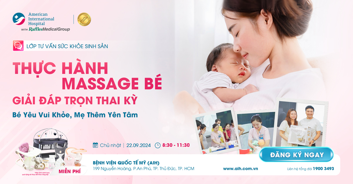 THỰC HÀNH MASSAGE CHO BÉ & HỎI ĐÁP CÁC VẤN ĐỀ TRONG THAI KỲ