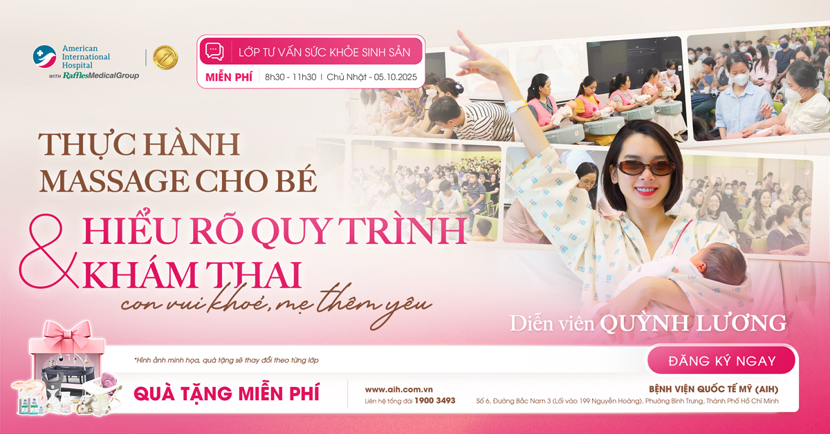 QUY TRÌNH KHÁM THAI CHUẨN & CÁC XÉT NGHIỆM CẦN THIẾT TRONG THAI KỲ VÀ THỰC HÀNH MASSAGE CHO BÉ